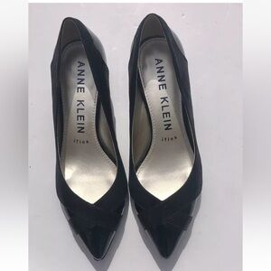 ANNE KLEIN IFLEX MADDYROSE LEATHER HEEL SHOES WOMENS SIZE 7.5 M. cj3ps2